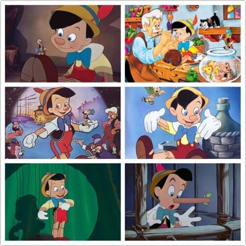 Disney Full Square 5d Diy Disney Diamond Painting Pinocchio Diamond Embroidery Cross Stitch Mosaic Sticker Gift