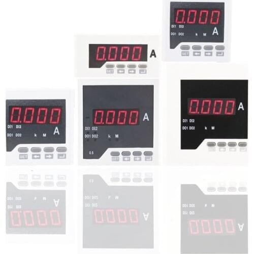 AC 0-5A AC ampere transmitter with analog output 0-20mA / 4-20mA DC / 0-10V / 0-5V output current signal transducer with display