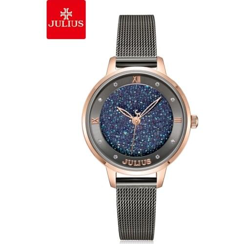 Full of Beans Julius Lady Womens Watch Japan Quartz Elegant Fashion Hours Clock Dress Bracelet Chain Girls Birthday Gift Box