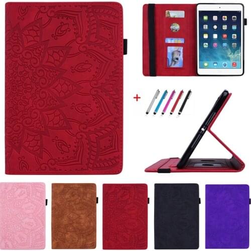 For iPad Mini 3 2 1 Case Flower 3D Emboss PU Leather Cover For iPad Mini5 Mini 4 Case 7.9 inch