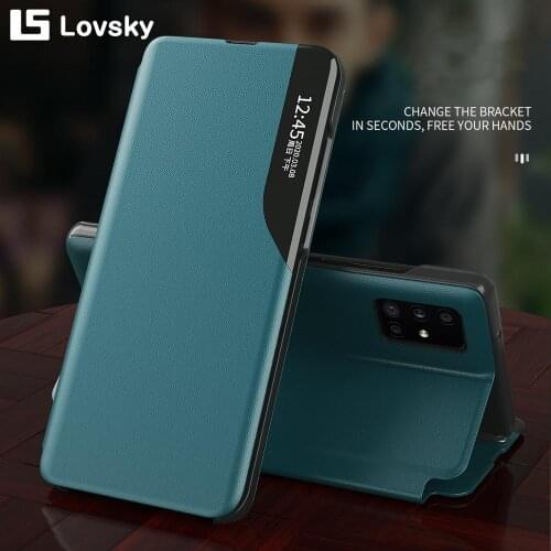 Smart View Magnetic Flip Stand Leather Case Cover For Samsung A30 A40 A50 A70 A10S A20S A51 A71 A81 A91 A10 M31S A21S M11 Case