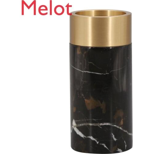 European Entry Lux Marble Flower Arrangement Vase Creative and Slightly Luxury Living Room Decoration Home Decoration