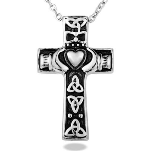 Cremation Jewelry Cross Urn Ashes Necklace Memorial Keepsake Pendant for Ashes Stainless Steel Waterproof Jewelry Memorial