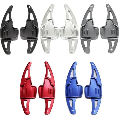 2Pcs Aluminium Car Steering Wheel Shift Paddle Shifter Extension Sticker Decor For Ford Focus 2015-2018 Kuga Escape 2017-2019