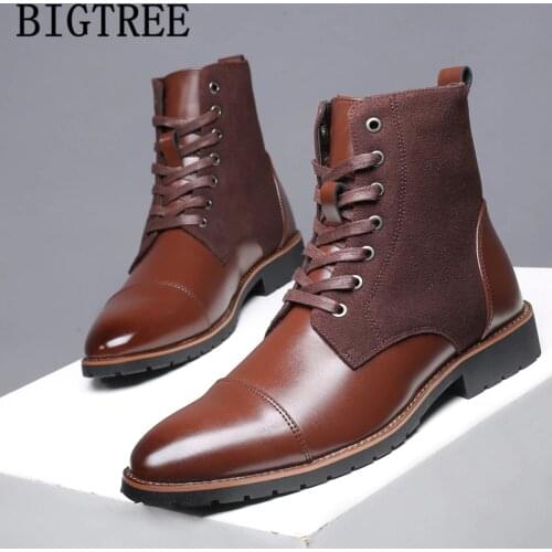 New Arrival 2020 Military Boots Men Ankle Boots Men Leather Boots Men Military Shoes Cowboy Boots Mens Army Shoes Buty Botas