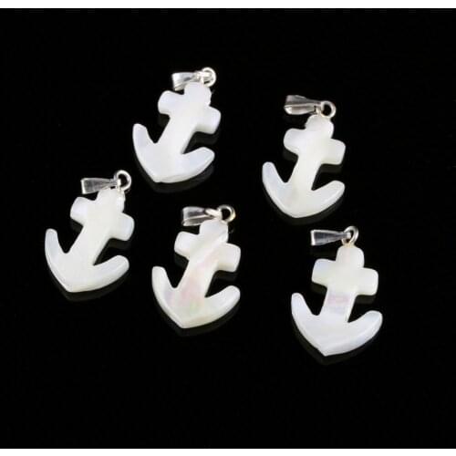 Natural white shell necklace pendants new pendant necklace charms for jewelry making DIY size16*26mm