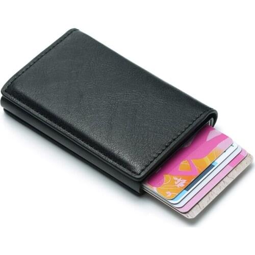 Rfid Card Holder Men Wallets Money Bag Male Vintage Black Short Purse 2019 Small Leather Slim Wallets Mini Wallets Thin