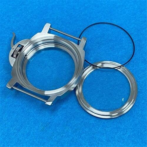 Silver Men Watch Parts 44mm Watch Frame Shell Case For ETA 6497/6498/ ST36 Mechanical watch Movement