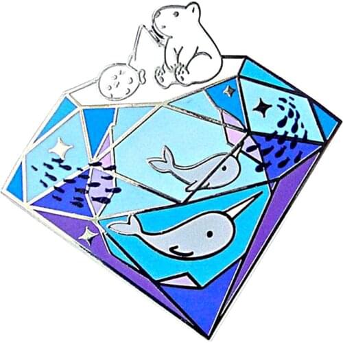 Stop climate change pin protect marine environment awareness gift
