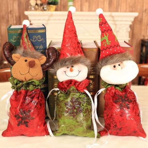 Warm Christmas Fruit Gift Bag Christmas Decorations Kids Christmas Faux Leather Apple Bag Christmas Eve Candy Bag