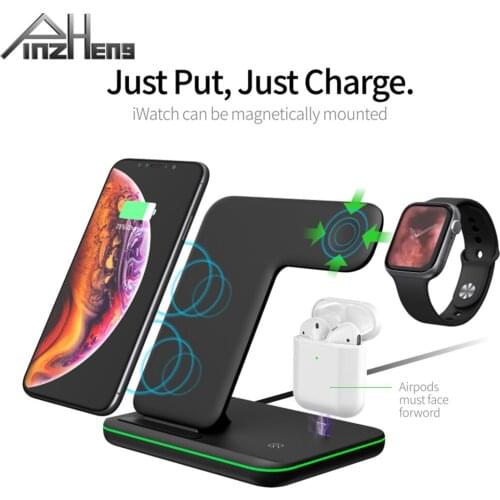 Universal 15W Qi Wireless Charger For Iphone 11 Quick Charge 3.0 Fast Charger Dock Stand For Apple Watch For AirPods Charger