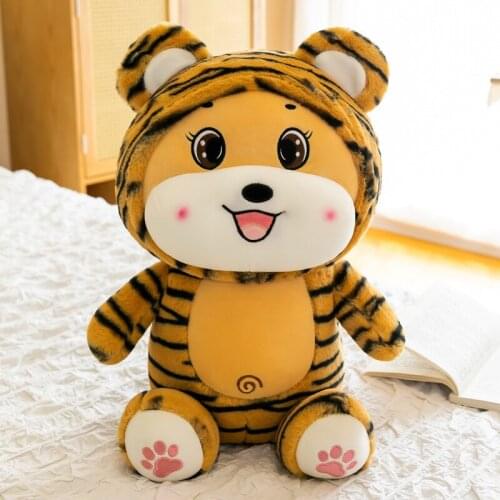 Zqswkl 40/50/60cm hat tiger plush toy 2022 new year mascot doll anime pillow hugs stuffed toys for children birthday gift