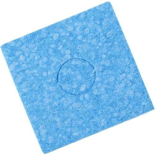 10 pcs 6*6CM Blue High Temperature Resistant Heatstable Soldering Iron Solder Tip Welding Cleaning Sponge Remove