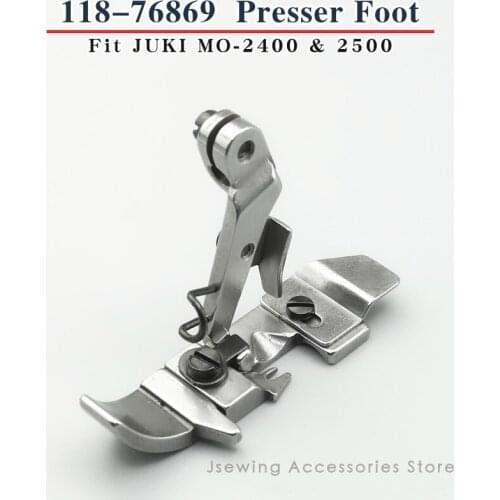 118-76869 Presser Foot Fit JUKI MO-2400 MO-2500 MO-3600 MO-6700 Fit 4 Thread Overlock Sewing Machine Accessories Short Tongue