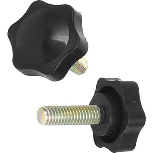 2 Pieces Hot Sale Plastic Head Screw On Screw Handle M6 Male Thread 23mm Diameter