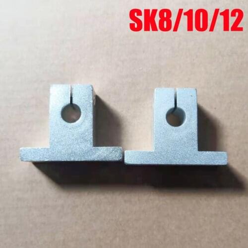 2pcs/lot SK8 SK10 SK12 Linear Rail Shaft Support for XYZ Table CNC 3D Printers Parts Sliding Part Accessories Shaft End