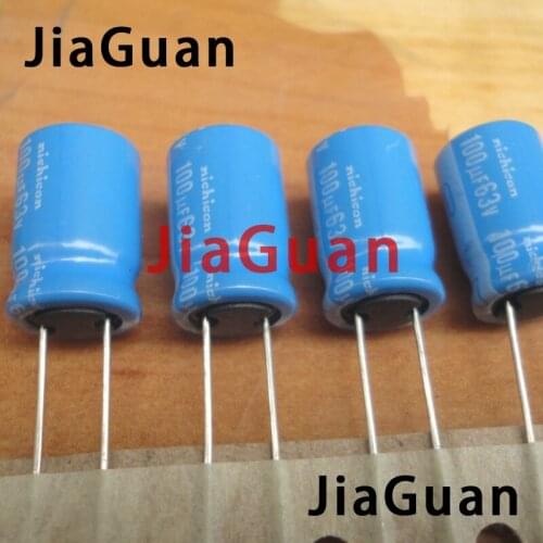 20pcs NICHICON BT 63V100UF 10x16MM electrolytic capacitor bt 125 degrees 100uF/63v military industrial capacitor 100UF 63V