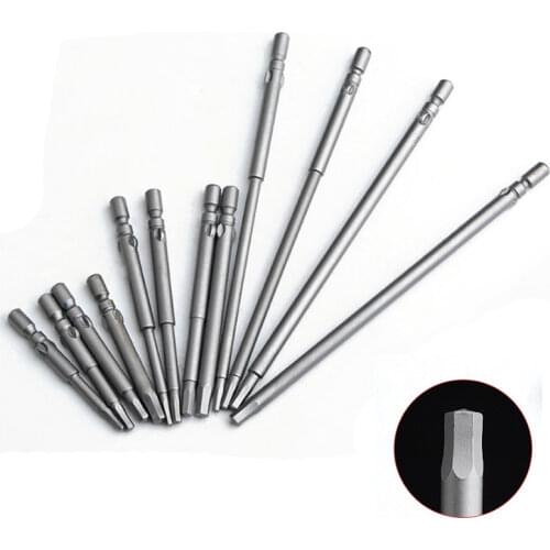 4Pcs 800 4mm Round ShankMagnetic Hex Screwdriver Bits Set 40mm 60mm 100mm Length for Electric Screwdrive DC Power Hexagon Bit
