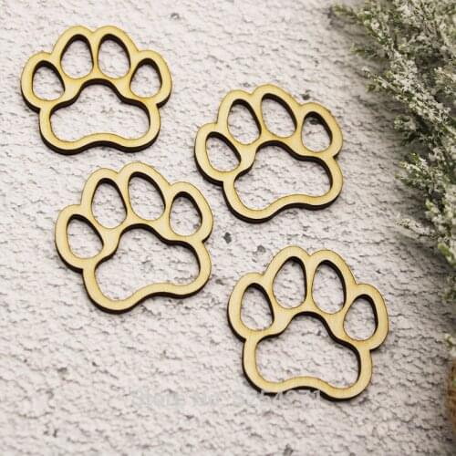 Wooden Dog Paws Shape For Crafts And Decoration - Laser Cut - Dog Paw - Paw - Dog - Cat Paw