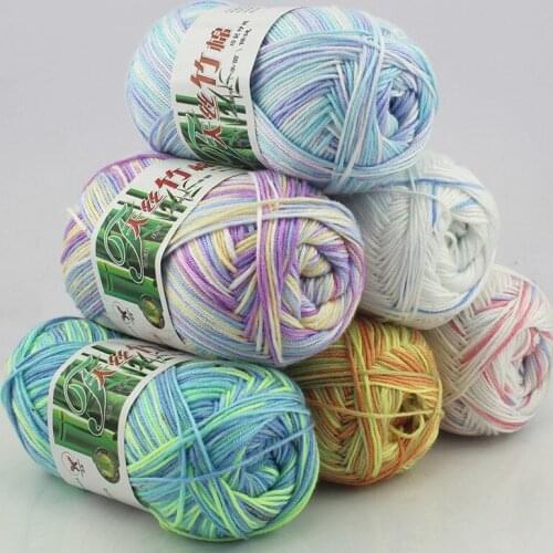 Top Quality Bamboo Cotton Yarn hand Knititng Yarn Crochet yarn for baby 10 piece per lot