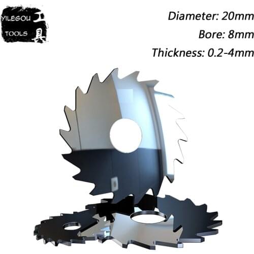 20*8mm Tungsten Steel Milling Cutter. 20mm Solid TCT Circular Saw Blades Cutting Aluminum, Copper Metal, PDF. Thickness 0.2-4mm