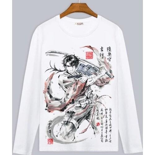 Touken Ranbu Online Mikazuki Munechika Cosplay T shirt Men/Women Spring Autumn Long Sleeve T-shirt Cartoon Top Tee Costume