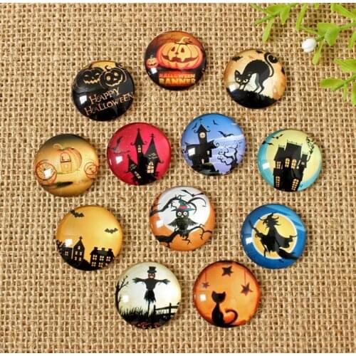 Halloween DIY Mosaic Glass Interchangeable Crystal Glass mosaic Multi Color Buttons