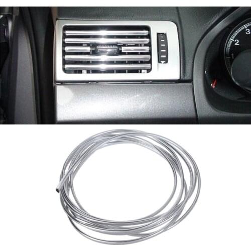 3mx6mm Chrome Trim Strip Bumper Air Vent Grille Switch Rim Moulding "U" Style