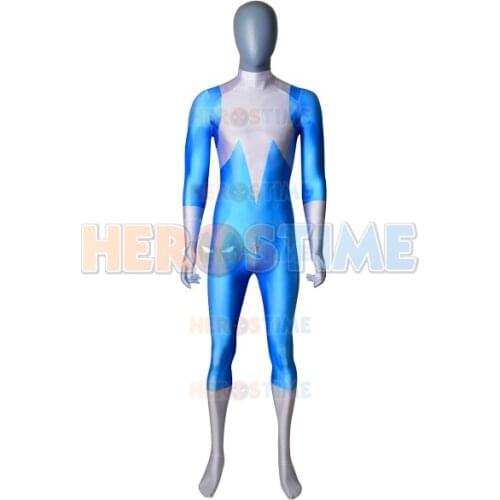 3D Print Frozone Cosplay Costume The Incredibles 2 Dyesub Spandex Frozone Cosplay Halloween Costume Jumpsuit Hot Sale