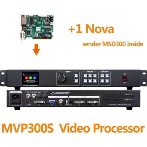 Multifunction led video processor AMS MVP300S with 1 pcs nova msd300 video controller for outdoor advertising led display screen