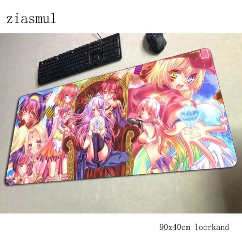 No Game No Life pad mouse Jibril computer gamer mouse pad 900x400x3mm padmouse Popular Shiro mousepad ergonomic gadget desk mats