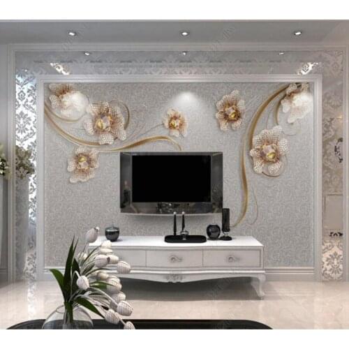 Papel de parede Luxury gold diamond rose 3d wallpaper,living room tv wall bedroom wall papers home decor bar cafe mural