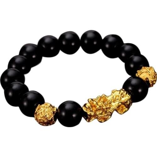 Obsidian Beads PIXIU Bracelet For Women Men Beads Gifts Bracelet Brave Bracelets Couple Bring Lucky Wealth Jewelry Feng Shu S9I1