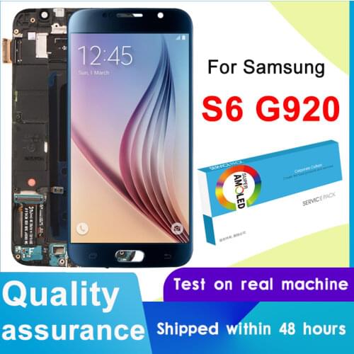 Original 5.1'' Super AMOLED LCD For Samsung Galaxy S6 G920 SM-G920F G920F G920F Display Touch Screen Digitizer Assembly
