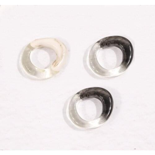 4 PCS 29x25mm Resin Acrylic Oval Pendant Charms For DIY Handmade Earring Accessories Jewelry Making