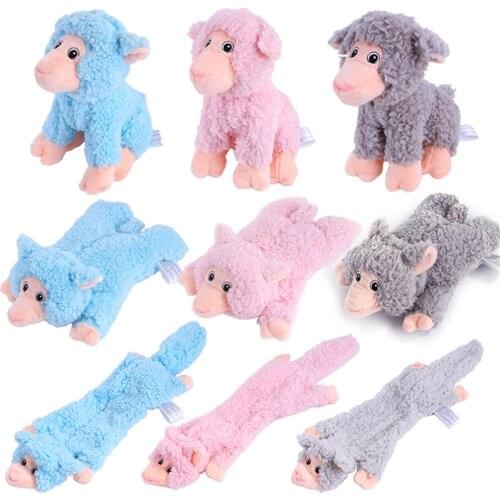 Plush Dog Toys for Small Large Dogs Animal Sheep Shape Pet Puppy Squeaky Chew Bite Resistant Toy Pets Accessories Supplies