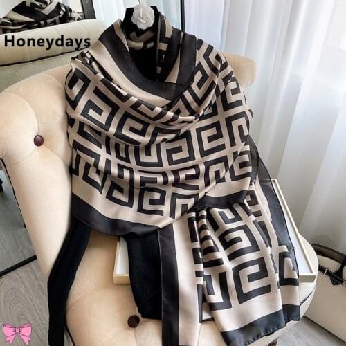 Simplicity Houndstooth Letter Print Long Scarf Ladies Decorative Warm Scarves Quality Chiffon Femme Shawl Send Free Scarf Buckle
