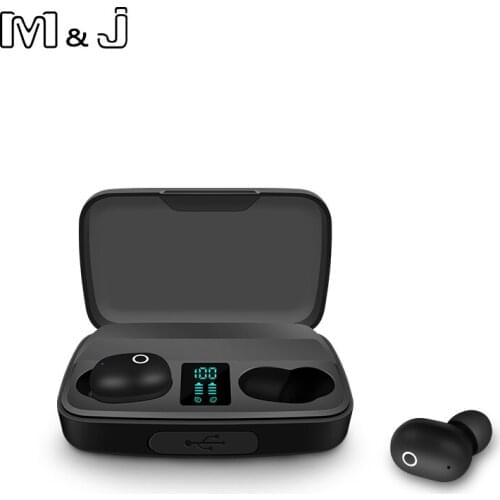 M&J Touch TWS Wireless Bluetooth Earphones Hifi Stereo Bass Sports Headset Noise Cancelling Handsfree With Mic Led Display