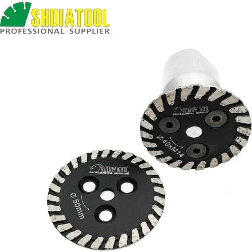 SHDIATOOL 1pc Hot pressed mini diamond engraving saw blades with removable M14 long flange and 1pc blade