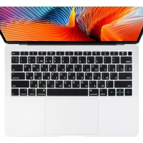 Silicone US/EU layout RUSSIAN Keyboard Cover Protector for Macbook new Air 13 2020 2019 A2179 A1932 Retina Cyrillic Language