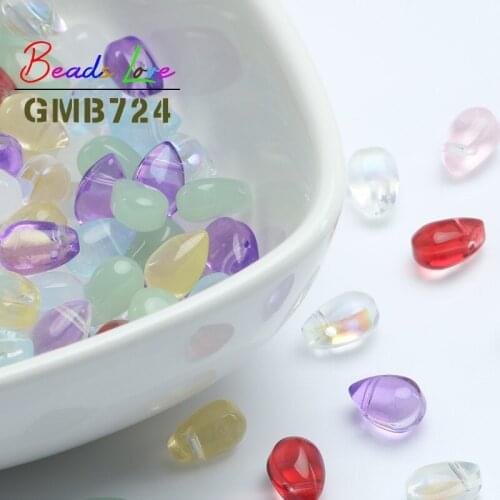 6*9mm Water Drop Shape Lampwork Glass Beads Czech Glass Loose Spacer Beads for Jewelry Making Bracelet Diy Accessories Supplies
