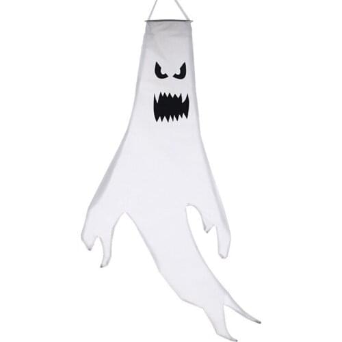 LED Light Ghost Windsock Halloween Decoration Garden Decor Scene Layout Props Home Decorations Outdoor Festival Party