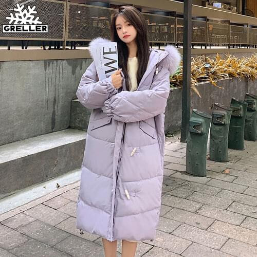 GRELLER Warm Autumn Winter Hooded Women Parkas 2021 Causal Pocket Long Women Outwear New Fashion Windproof Jacket Coat Winter