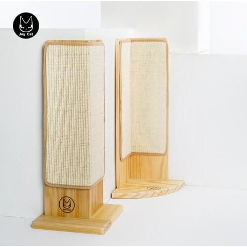 Pet cat corner cat scratching board, solid wood sisal claw grinder, sofa climbing frame corner column tile