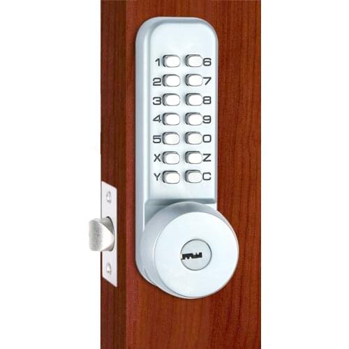 Waterproof Mechanical Password Number Lock Push Button Code Lock with key for home Apartment wooden metal door