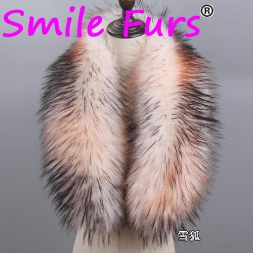 2021 New Luxury Super Big Fur Collar Faux Raccoon Fur Scarves 100% High Quality Women Men Kids Jackets Coat Hooded Fur Decor