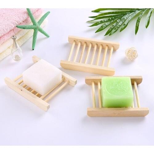1 Pcs Natural Wood Soap Dish Portable Soap Tray Holder Home Storage Organizer Bath Shower Plate Bathroom Accessories
