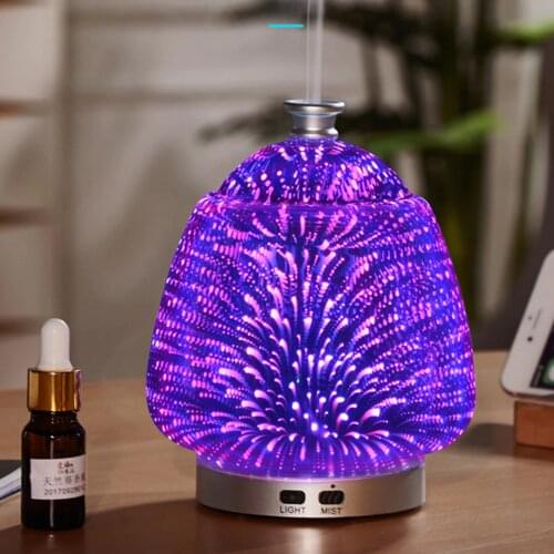 120ml Ultrasonic Humidifier Essential Aroma Oil Diffuser Air Humidifier Mini Mist Maker wiht 7 Color Changing LED Light