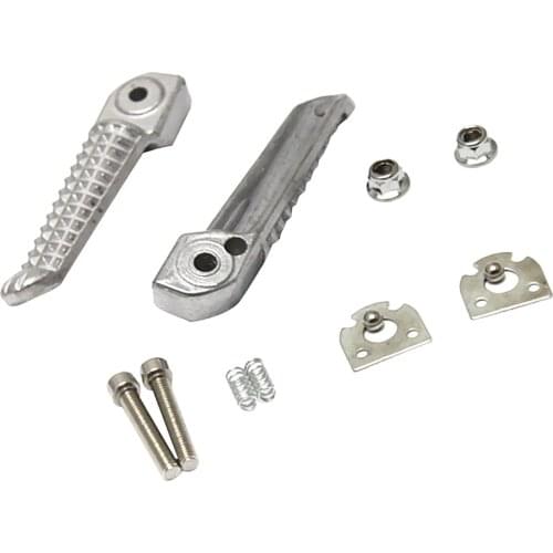 2 Pieces Front Rear Foot Pegs Footrest Kits For Yamaha YZF R1 2002-12 R6 2003-11