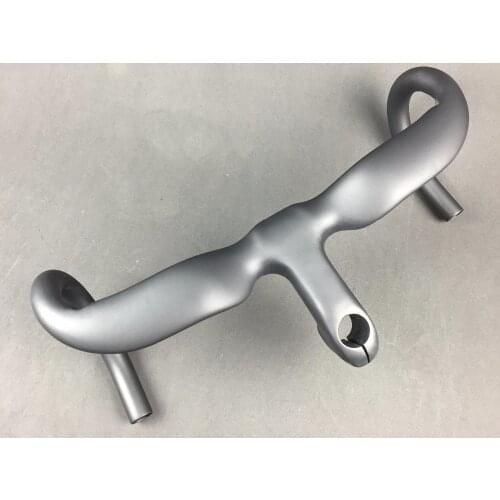 2017 Newest road bike T800 matt UD full carbon fibre bicycle handlebar and stem integratived sidestep 400-440*80-120mm Free ship